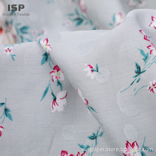 Floral Dress Jacquard Printed Rayon Fabric